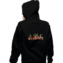Load image into Gallery viewer, Daily_Deal_Shirts Zippered Hoodies, Unisex / Small / Black Dinosaurs
