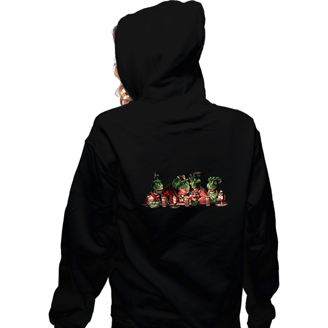 Daily_Deal_Shirts Zippered Hoodies, Unisex / Small / Black Dinosaurs