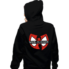 Load image into Gallery viewer, Daily_Deal_Shirts Zippered Hoodies, Unisex / Small / Black Web Slinger Clan
