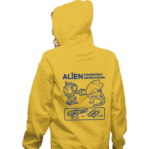 Secret_Shirts Zippered Hoodies, Unisex / Small / White Alien Guide