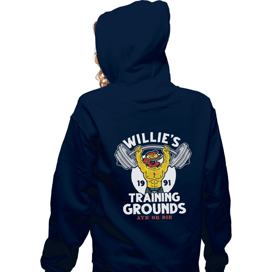 Shirts Pullover Hoodies, Unisex / Small / Navy Willie's Training Grounds