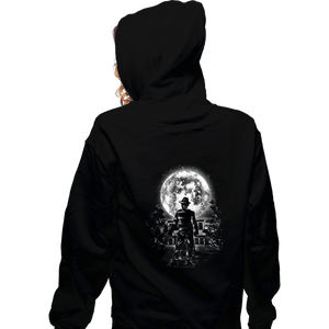 Shirts Zippered Hoodies, Unisex / Small / Black Moonlight Claw