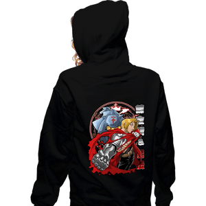 Secret_Shirts Zippered Hoodies, Unisex / Small / Black Fullmetal Brotherhood