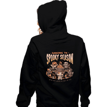 Load image into Gallery viewer, Secret_Shirts Zippered Hoodies, Unisex / Small / Black Summon The Spooky Season
