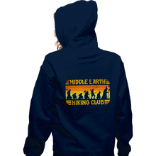 Load image into Gallery viewer, Daily_Deal_Shirts Zippered Hoodies, Unisex / Small / Navy Middle Earth Hiking Club
