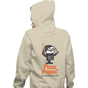Daily_Deal_Shirts Zippered Hoodies, Unisex / Small / White Pizza Poppa