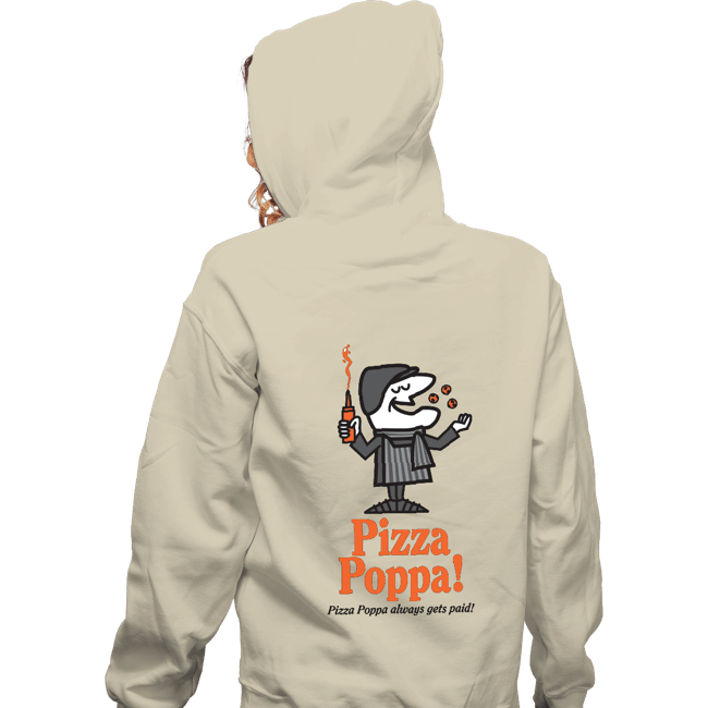 Daily_Deal_Shirts Zippered Hoodies, Unisex / Small / White Pizza Poppa