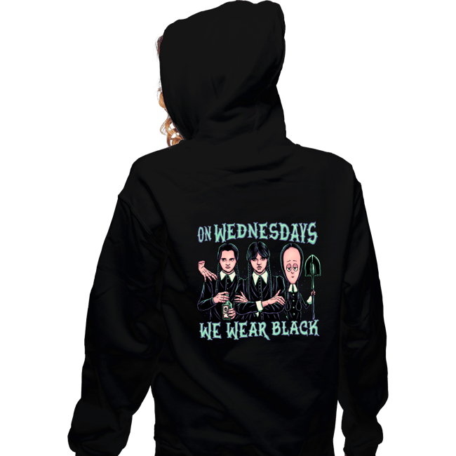 Daily_Deal_Shirts Zippered Hoodies, Unisex / Small / Black Wednesday Club