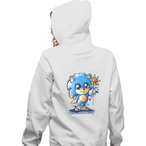 Shirts Pullover Hoodies, Unisex / Small / White Little Baby Hedgehog