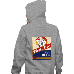 Daily_Deal_Shirts Zippered Hoodies, Unisex / Small / Sports Grey Red Five Beer