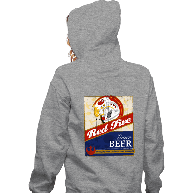 Daily_Deal_Shirts Zippered Hoodies, Unisex / Small / Sports Grey Red Five Beer