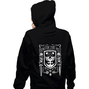 Shirts Zippered Hoodies, Unisex / Small / Black Hero Of The Past Banner