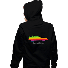 Load image into Gallery viewer, Secret_Shirts Zippered Hoodies, Unisex / Small / Black Drive Different
