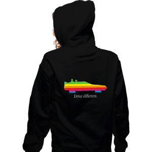 Secret_Shirts Zippered Hoodies, Unisex / Small / Black Drive Different