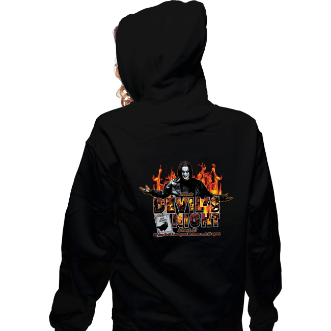 Daily_Deal_Shirts Zippered Hoodies, Unisex / Small / Black Devil's Night In Detroit
