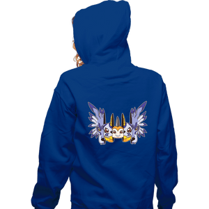 Daily_Deal_Shirts Zippered Hoodies, Unisex / Small / Royal Blue Digital Friendship