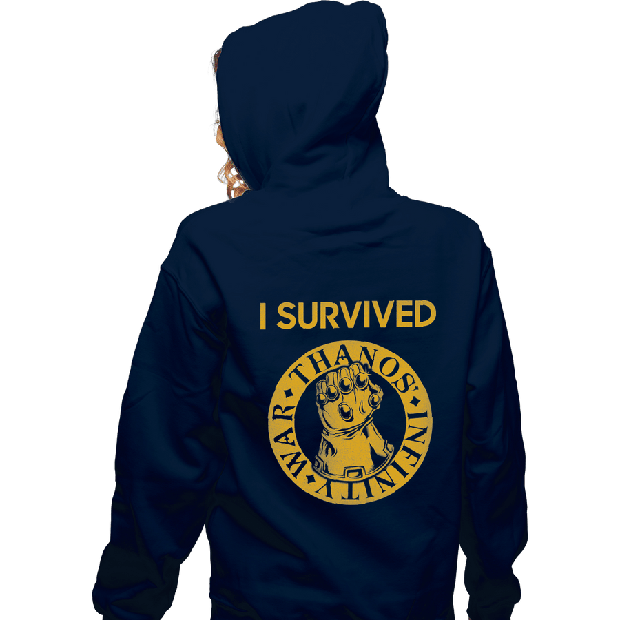 Shirts Zippered Hoodies, Unisex / Small / Navy Infinity War Survivor
