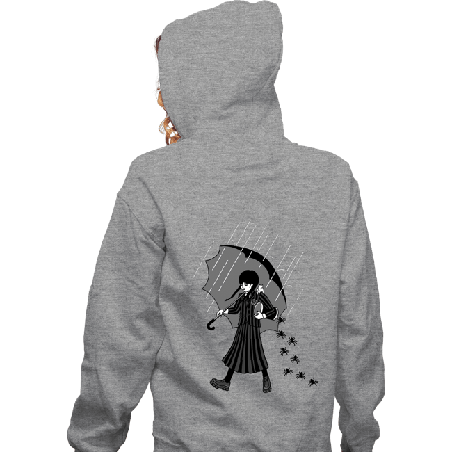 Daily_Deal_Shirts Zippered Hoodies, Unisex / Small / Sports Grey Spooky Girl