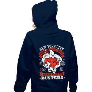 Daily_Deal_Shirts Zippered Hoodies, Unisex / Small / Navy NYC Busters