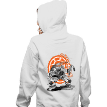 Load image into Gallery viewer, Daily_Deal_Shirts Zippered Hoodies, Unisex / Small / White Michelangelo Sumi-e
