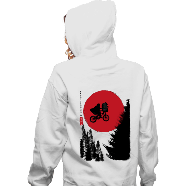 Daily_Deal_Shirts Zippered Hoodies, Unisex / Small / White The Extra-Terrestrial in Japan