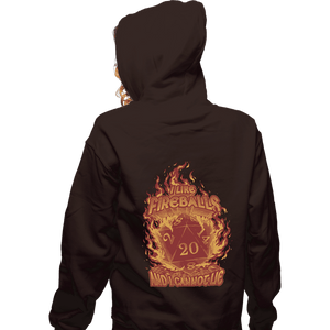 Daily_Deal_Shirts Zippered Hoodies, Unisex / Small / Dark Chocolate I Like Fireballs