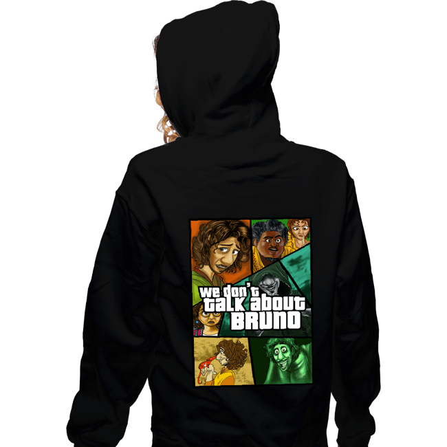 Daily_Deal_Shirts Zippered Hoodies, Unisex / Small / Black We Don't Talk About Bruno
