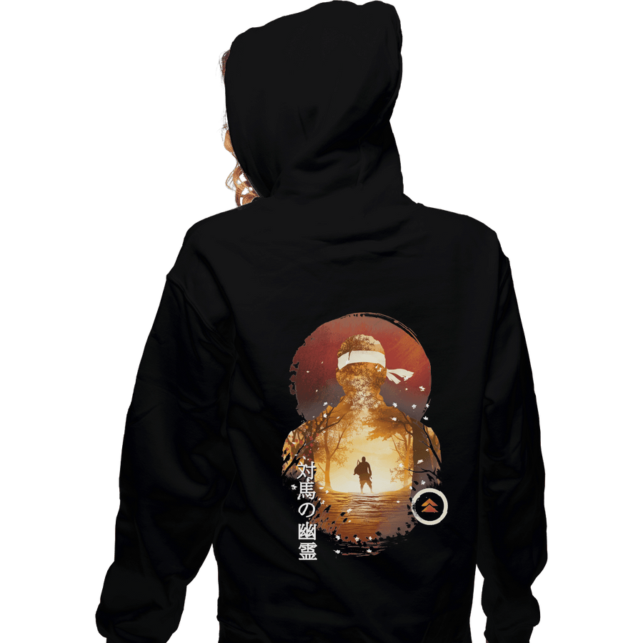 Shirts Pullover Hoodies, Unisex / Small / Black Sunset Samurai