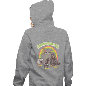 Shirts Zippered Hoodies, Unisex / Small / Sports Grey Trash Can Critters