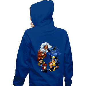 Daily_Deal_Shirts Zippered Hoodies, Unisex / Small / Royal Blue X-Men 30th