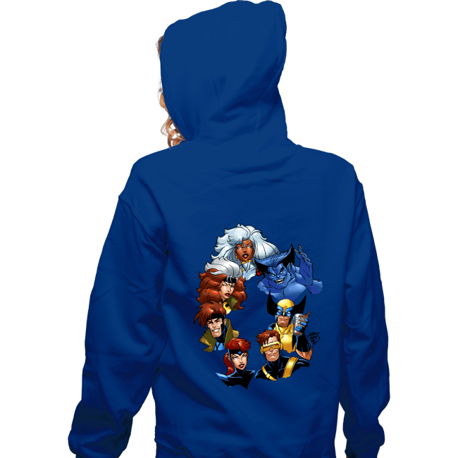 Daily_Deal_Shirts Zippered Hoodies, Unisex / Small / Royal Blue X-Men 30th