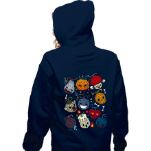 Load image into Gallery viewer, Daily_Deal_Shirts Zippered Hoodies, Unisex / Small / Navy Halloween Fruit
