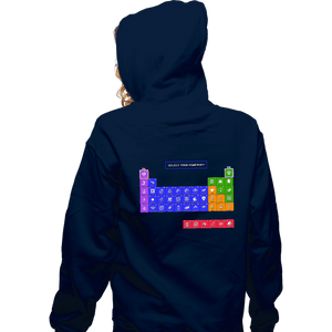 Secret_Shirts Zippered Hoodies, Unisex / Small / Navy Periodic Table of Powerups