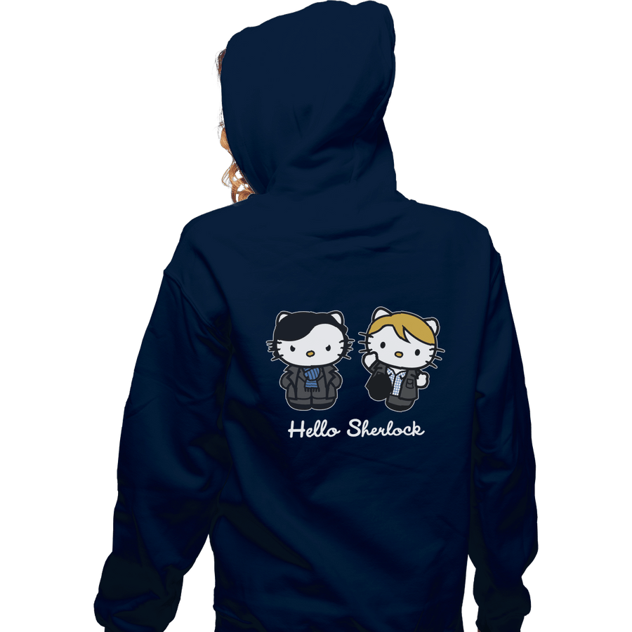 Shirts Zippered Hoodies, Unisex / Small / Navy Hello Sherlock