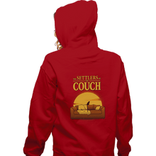 Load image into Gallery viewer, Daily_Deal_Shirts Zippered Hoodies, Unisex / Small / Red The Settlers Of The Couch
