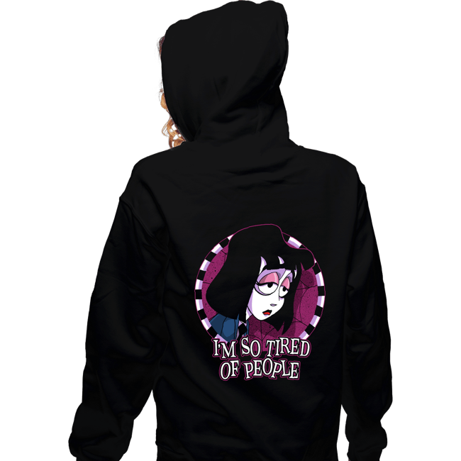 Secret_Shirts Zippered Hoodies, Unisex / Small / Black Tired Of People