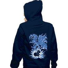 Load image into Gallery viewer, Shirts Zippered Hoodies, Unisex / Small / Navy The Ice Tailed Fox Within
