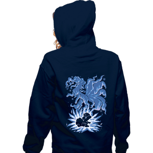 Shirts Zippered Hoodies, Unisex / Small / Navy The Ice Tailed Fox Within