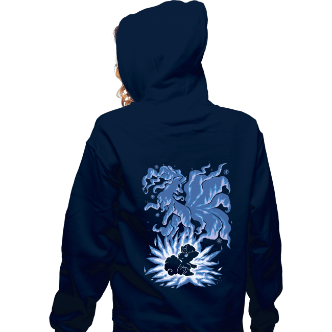 Shirts Zippered Hoodies, Unisex / Small / Navy The Ice Tailed Fox Within