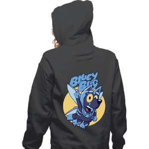 Daily_Deal_Shirts Zippered Hoodies, Unisex / Small / Dark Heather Bluey Bug