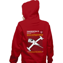 Load image into Gallery viewer, Secret_Shirts Zippered Hoodies, Unisex / Small / Red Swordfish Repair
