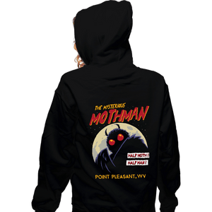 Daily_Deal_Shirts Zippered Hoodies, Unisex / Small / Black Mothman