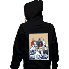 Load image into Gallery viewer, Secret_Shirts Zippered Hoodies, Unisex / Small / Black Kanagawa Gundam
