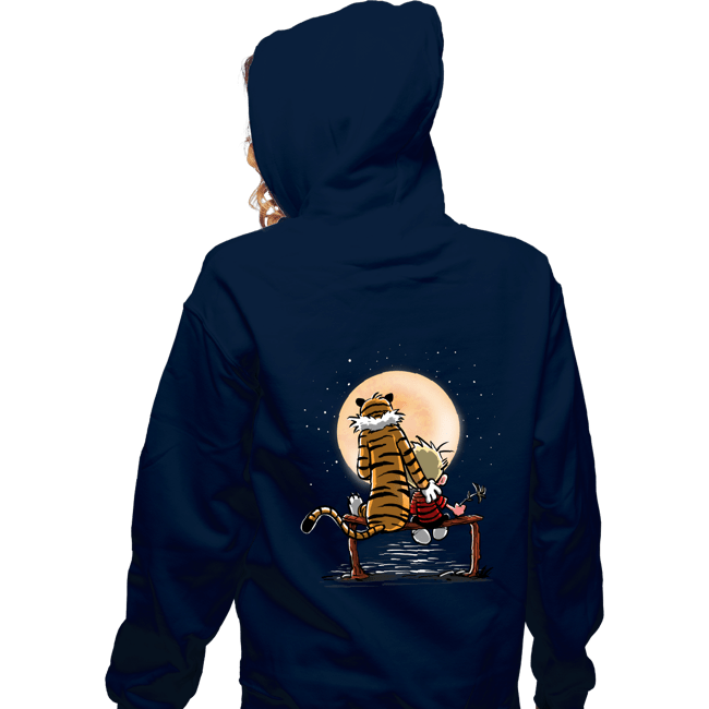 Daily_Deal_Shirts Zippered Hoodies, Unisex / Small / Navy Calvin Friends