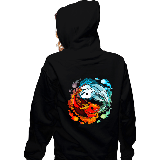 Shirts Zippered Hoodies, Unisex / Small / Black Dragons of Fire And Water