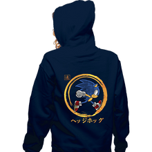 Load image into Gallery viewer, Daily_Deal_Shirts Zippered Hoodies, Unisex / Small / Navy Quick Hedgehog
