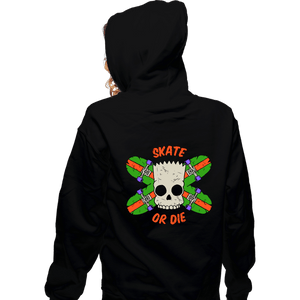 Daily_Deal_Shirts Zippered Hoodies, Unisex / Small / Black Skate Or Die