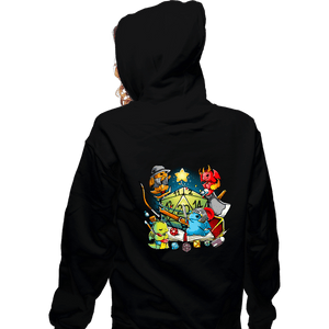 Daily_Deal_Shirts Zippered Hoodies, Unisex / Small / Black Christmas RPG