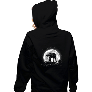 Shirts Zippered Hoodies, Unisex / Small / Black Moonlight Walking