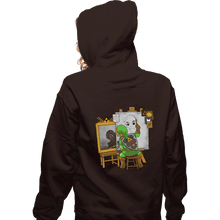 Load image into Gallery viewer, Shirts Zippered Hoodies, Unisex / Small / Dark Chocolate Heroic Self Portrait
